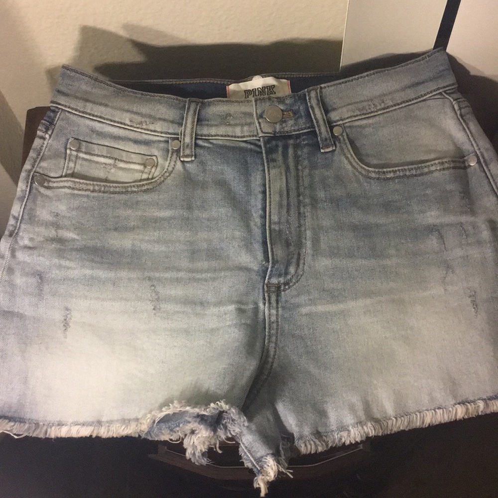 High waisted pink victoria secret shorts